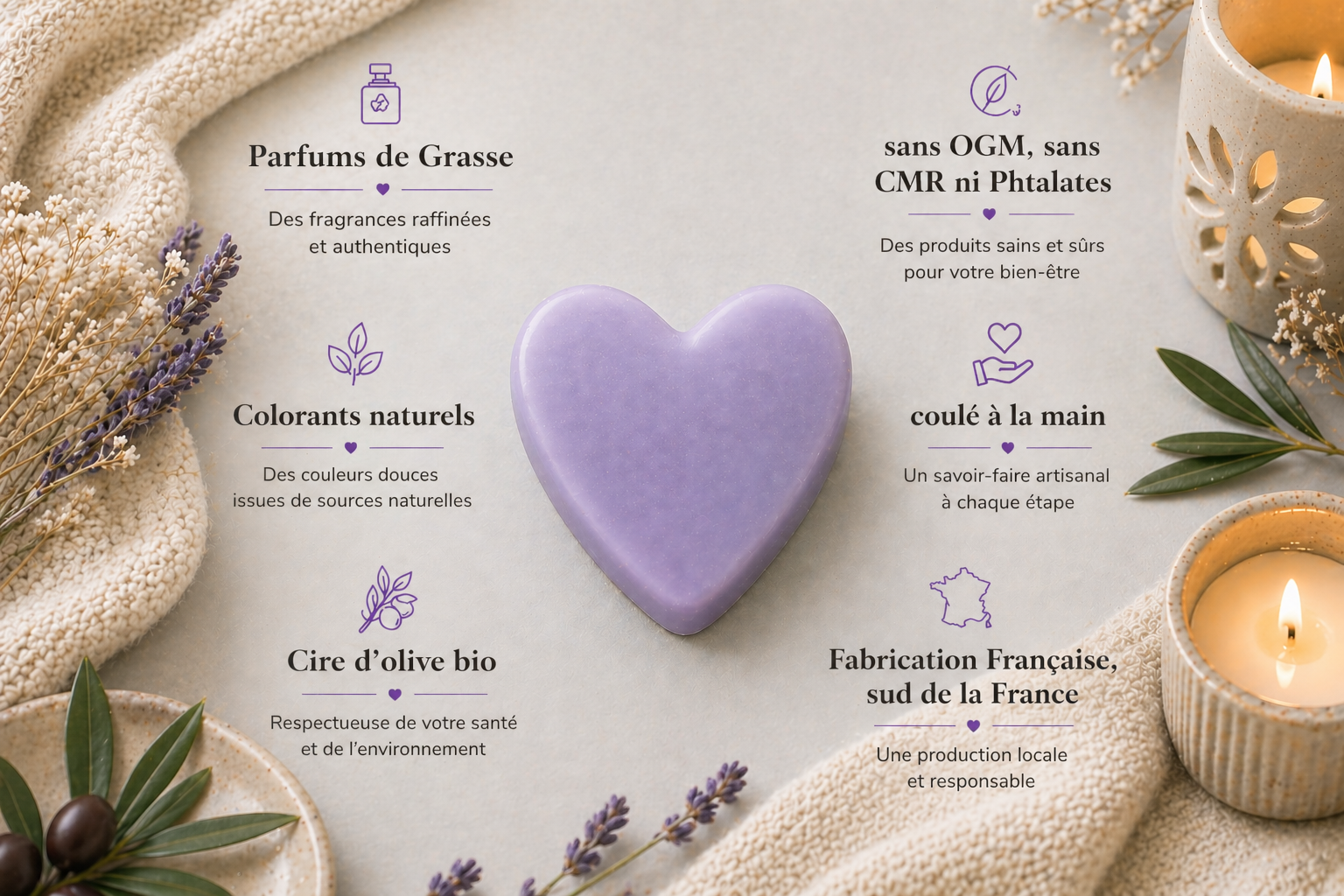 Fondant parfumé à l'unité Lavande – Image 4