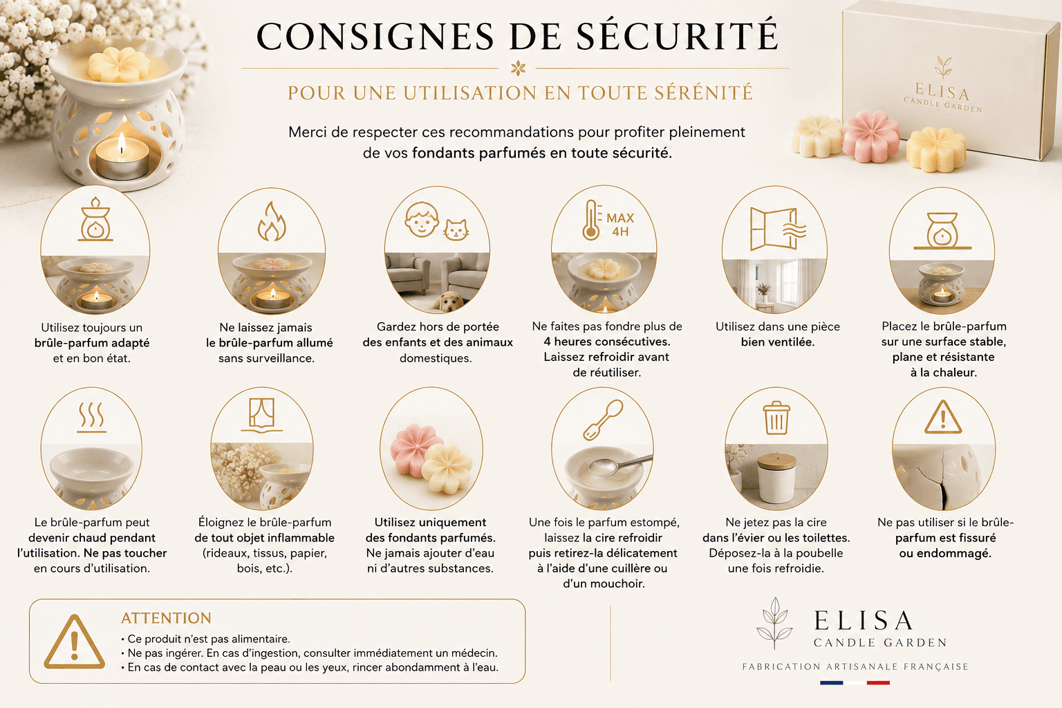 Coffret de 12 Fondants Parfumés – 4 Senteurs – Image 3